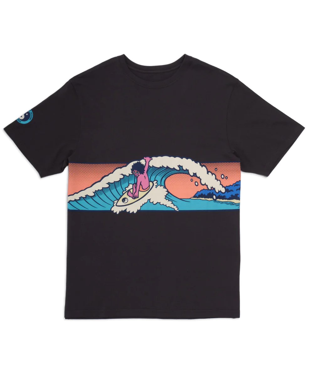 L. TURN S/S TEE WASHED BLACK