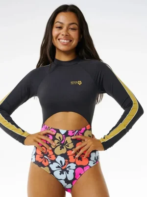 HIBISCUS HEAT PLICE SURF SUIT
